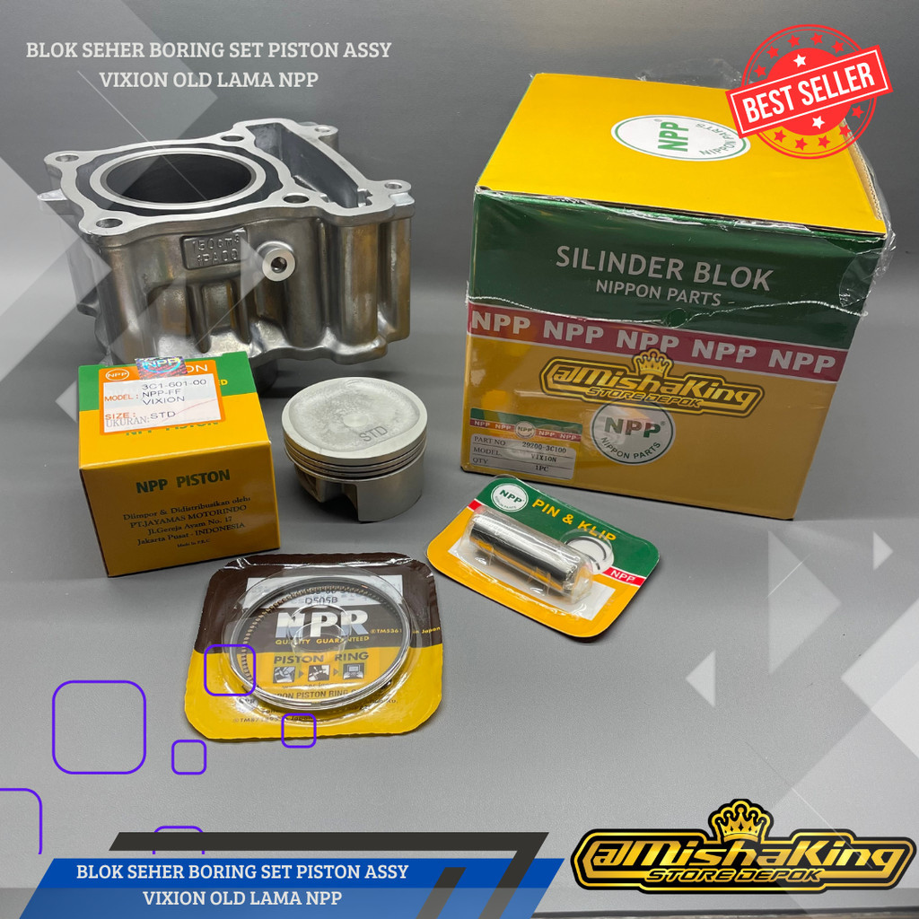 Piston Block Boring Set Piston Assy Vixion Old Lama Npp Shopee