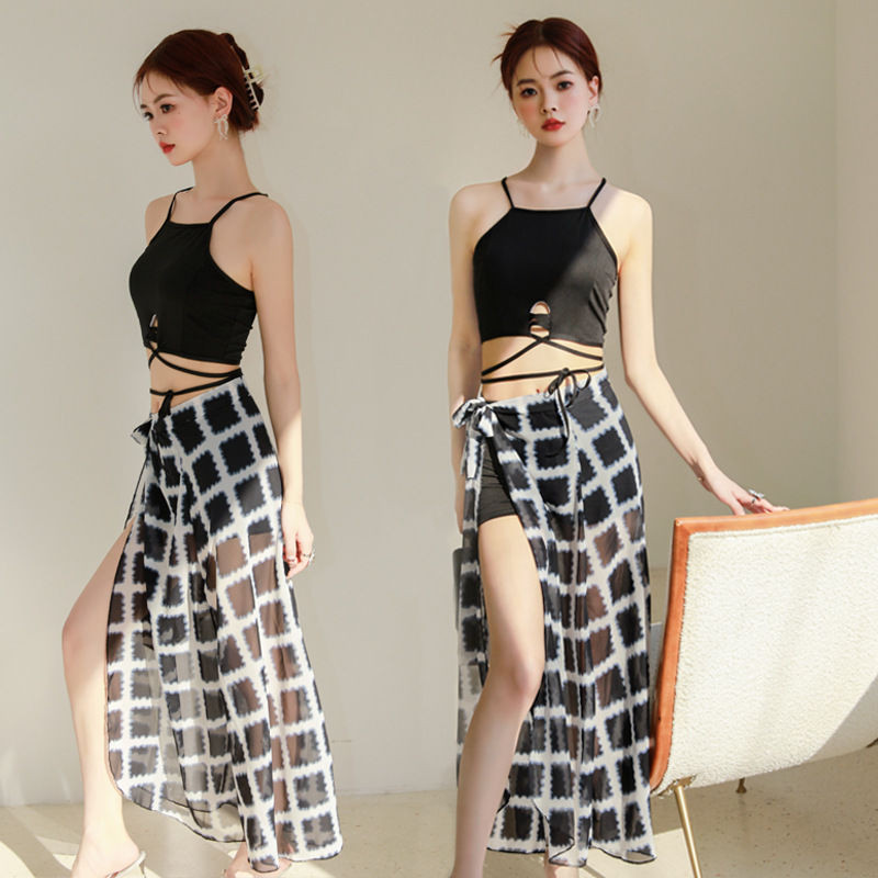 Bikini Split Bikini Three Piece Set Boxer Korean Style Swimsuit