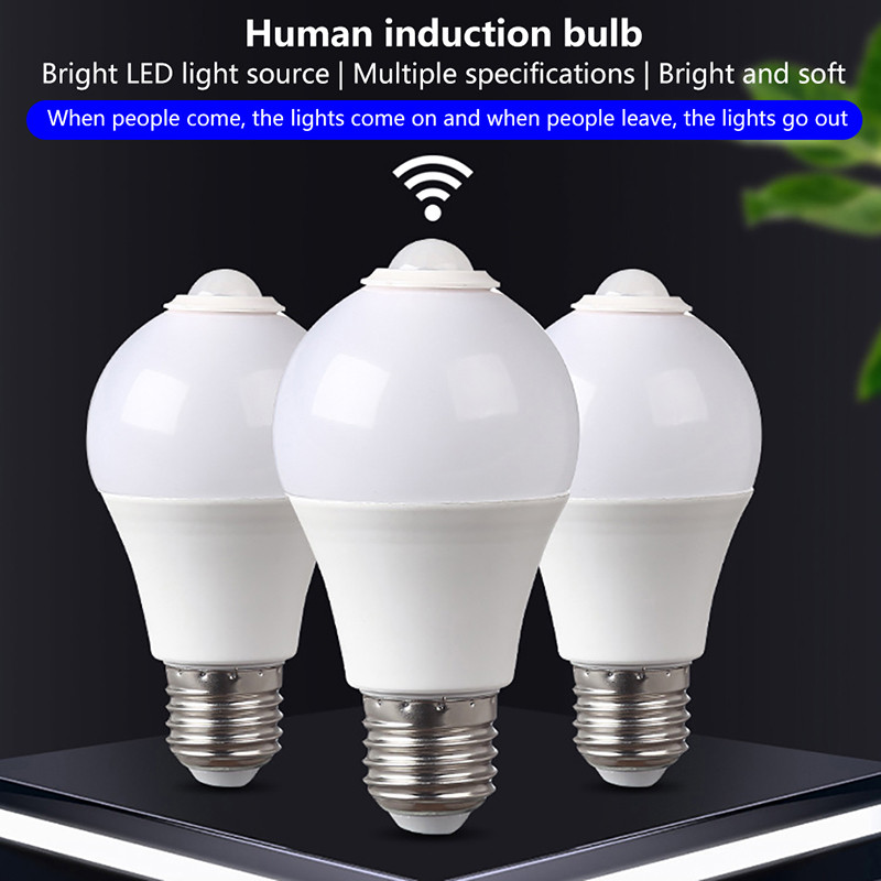 Shopee E27 PIR Motion Sensor Lamp 5W 9W 15W LED Bulb With Motion Sensor