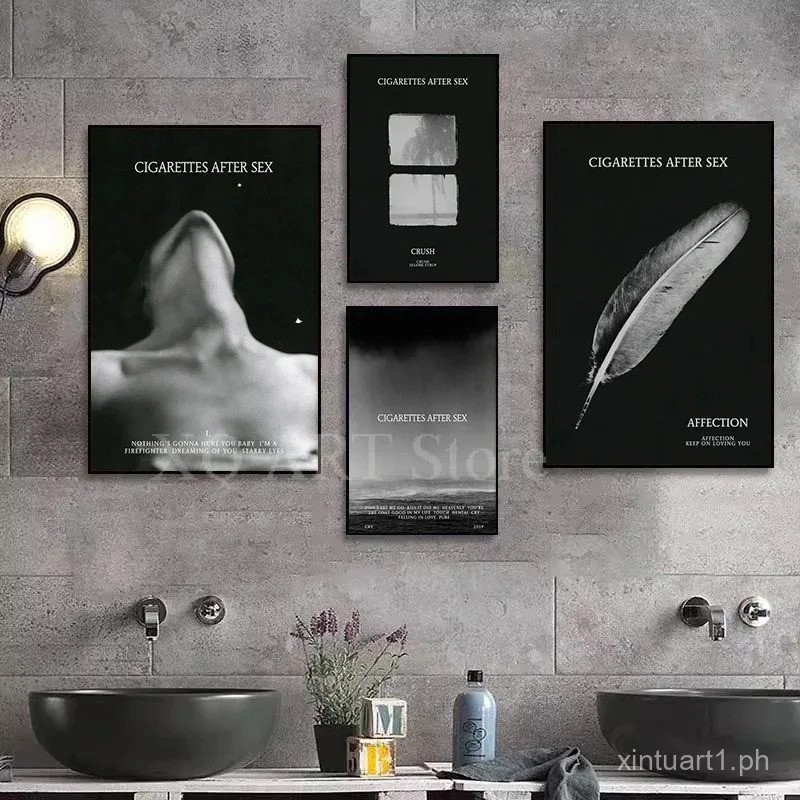 Modern Women Cigarettes After Sex Black Canvas Paintings Posters And