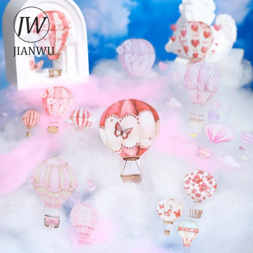JIANWU Fly To Her Clouds Series Kawaii Hot Air Balloon Landscaping