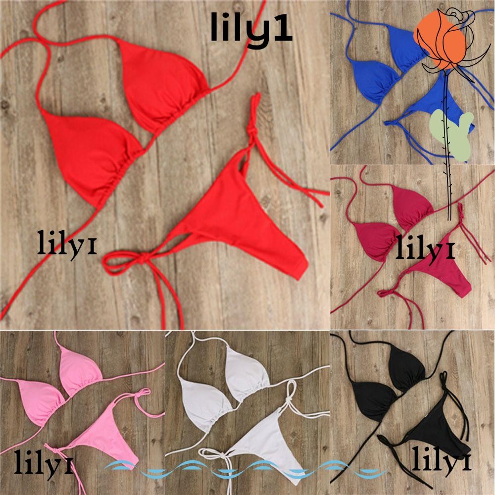LILY Bikini Set Adjustable Fashion Side Tie Split Sexy Backless