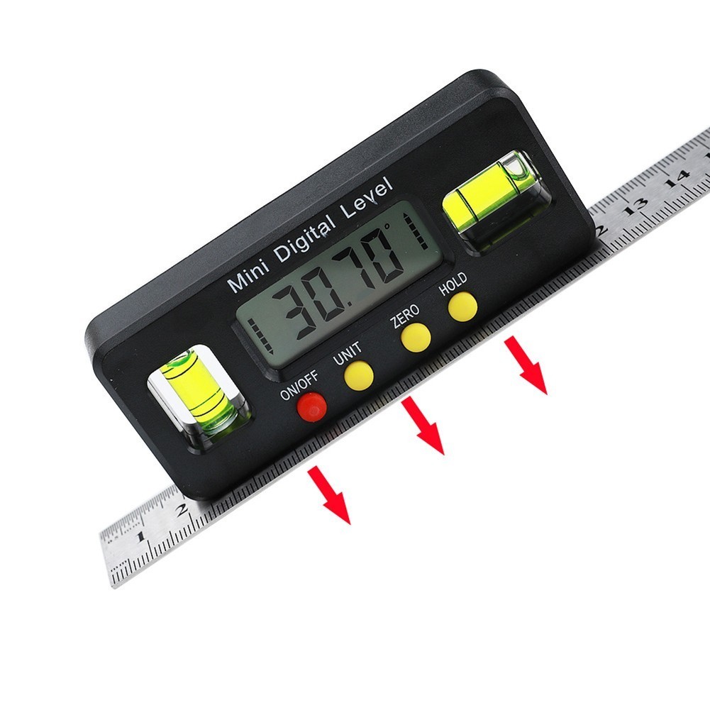 HOT 100 150 200mm Digital Level Electronic Angle Meter With Magnetic Base Protractor Shopee