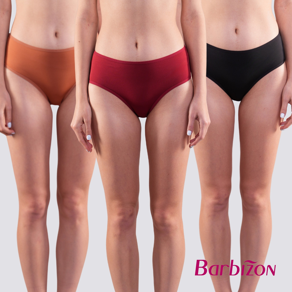 Barbizon Dusk Reverie 3 IN 1 Mid Waist Bikini Panty With Crotch Lining