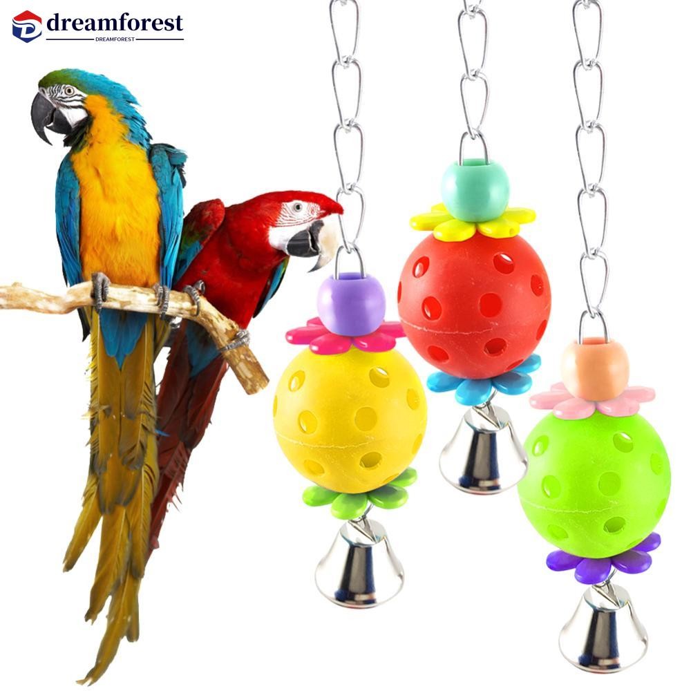 DREAMFOREST 1PC Colorful Parrot Plastic Climb Bite Chew Toy With