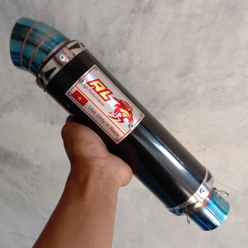 Open Pipe Exhaust Red Leo Canister 51mm For All Motorcycles Shopee