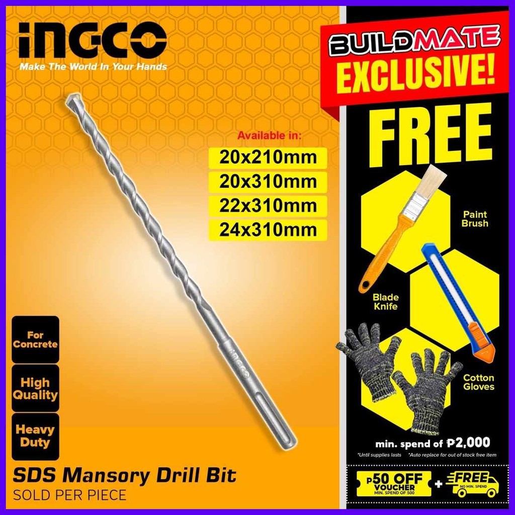 Ingco Qx Sds Or Masonry M Drill X Bit I Z X Mm Iv To Io X Mm