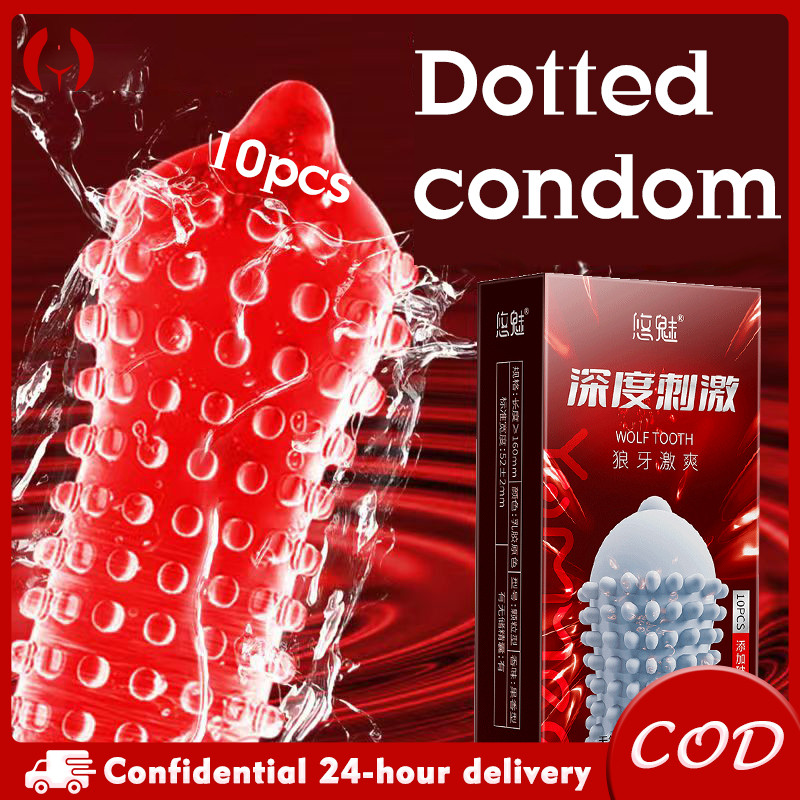 COD Pcs Big Dotted Condom Ultra Thin Best Sex Penis Sleeve Comdom