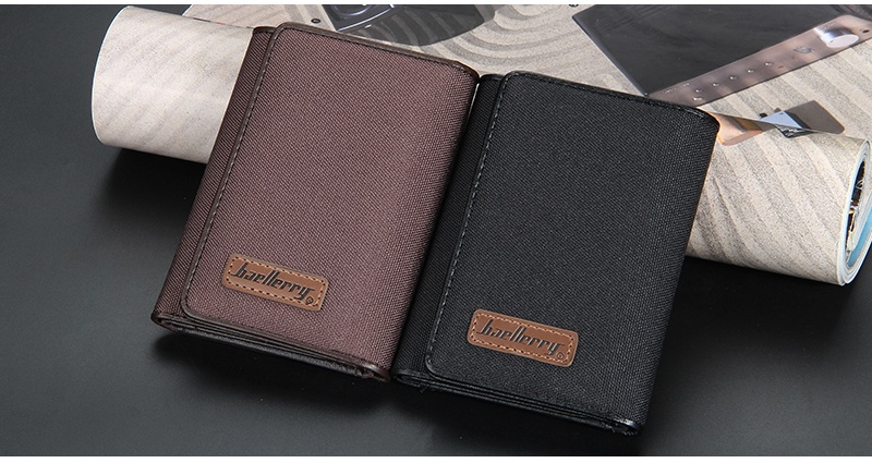 Baellerry 2021 Fashion Men Wallets Canvas Card Holders Fashion Short