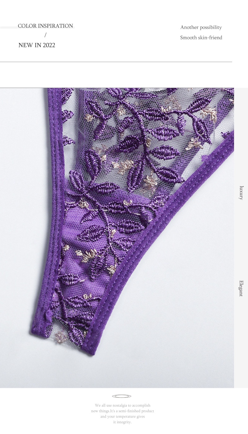 Lingerie For Women Sexy Lace Bra Underwear Langerie Set Purple Lingerie