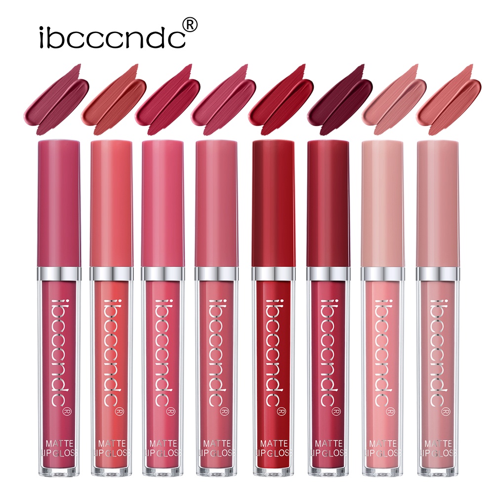 Ibcccndc Sexy Red Matte Velvet Lip Tint Nude Waterproof Long Lasting