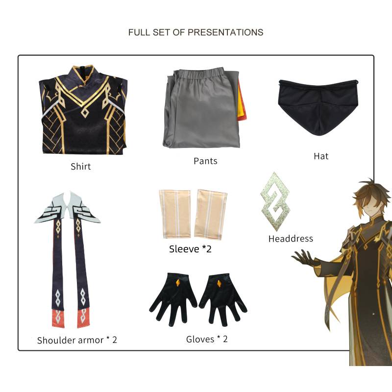 Adult Zhongli Cosplay Costume Game Genshin Impact Cosplay Suit Anime