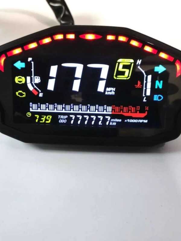 Motorcycle Naked Handlebar Rider Modified Ducati Style Color Screen LCD