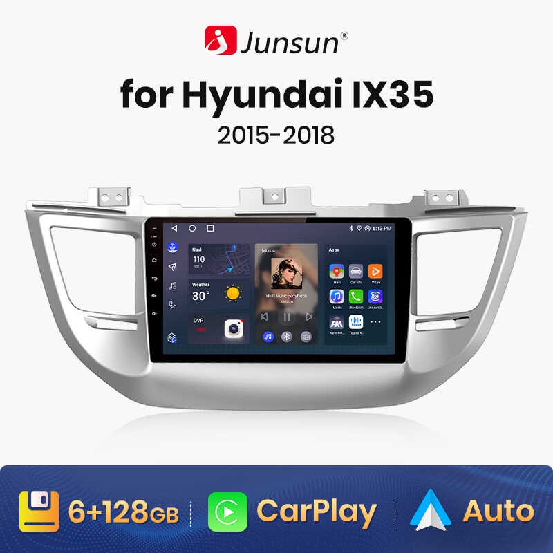 Junsun V1 AI Voice Wireless CarPlay Android Auto Radio Para Sa Hyundai