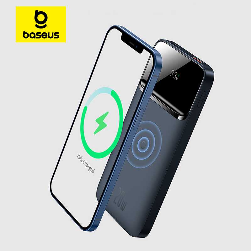 Baseus Power Bank 10000mAh Wireless Charger Magnetic Wireless Quick