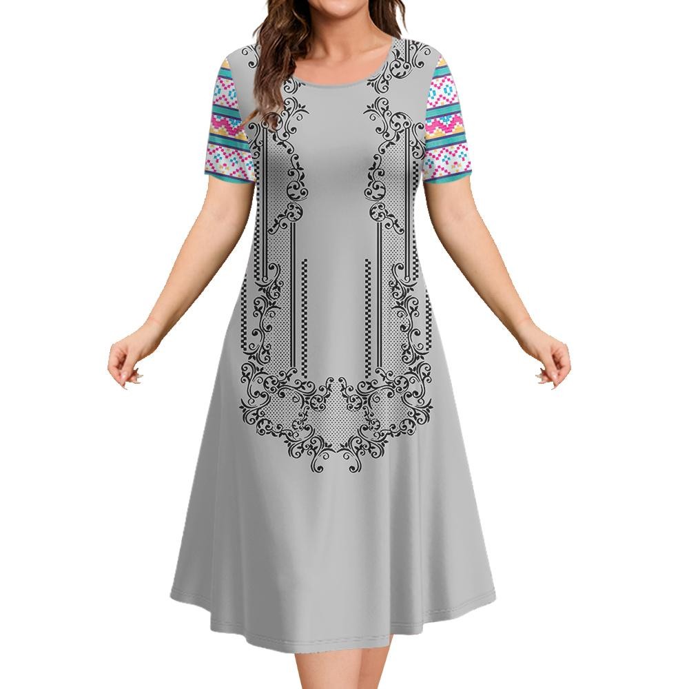 Asean Attire For Women Retro Nation Style Dresses Hawaiian