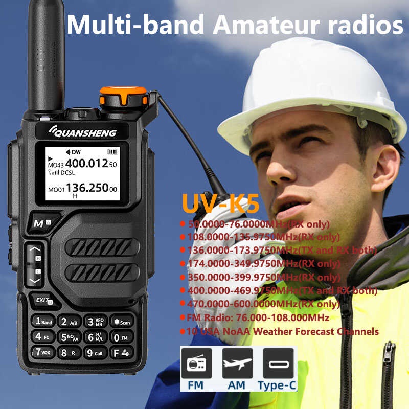 Quansheng Uv K Walkie Talkie Portable Radio Am Fm Two Way Radio