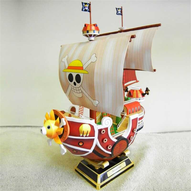 Anime One Piece Thousand Sunny Boat Going Merry Pirate Ship Paper Model