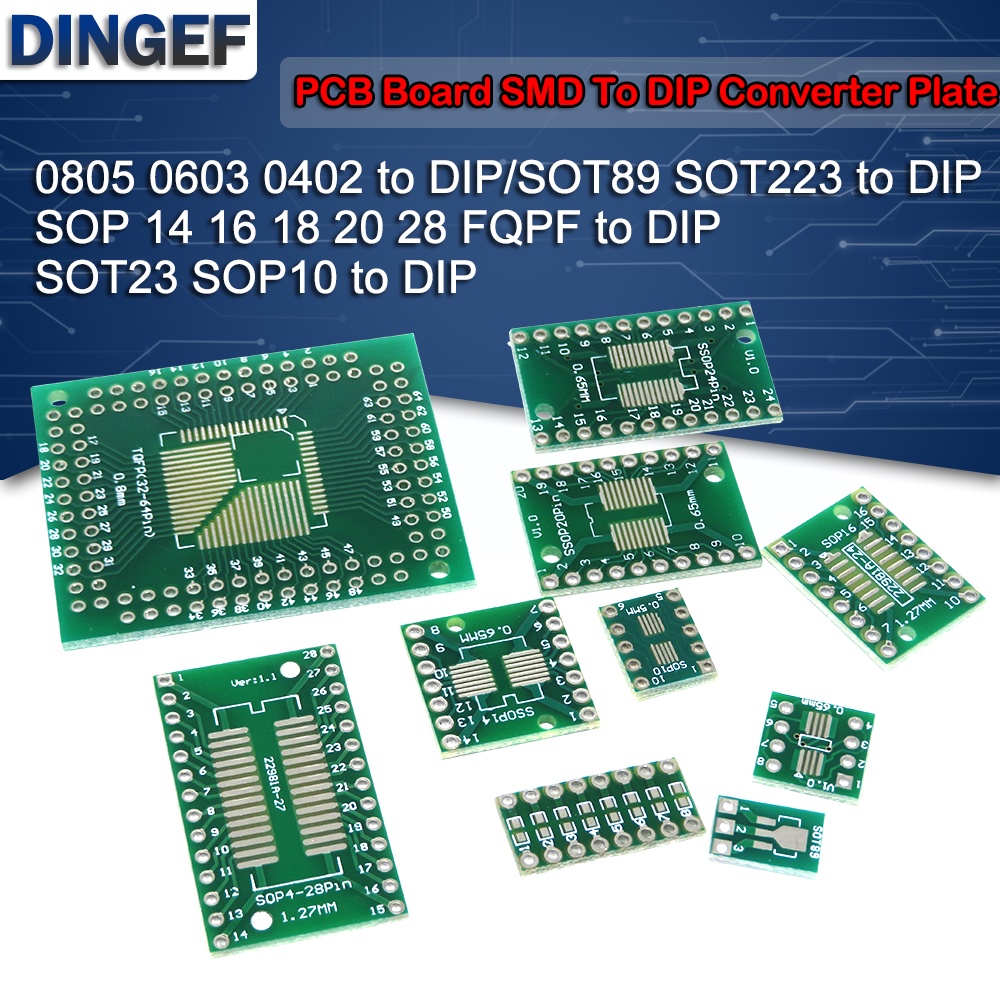 Pcs Pcb Board Kit Smd Turn To Dip Adapter Converter Plate Sop Msop