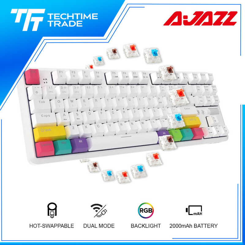 Ajazz K T Bluetooth Wireless Mechanical Keyboard Rgb Lighting