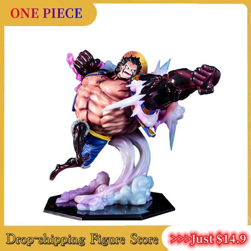 15Cm One Piece Figure Monkey D Luffy Anime Figure GK Gear 4 Action