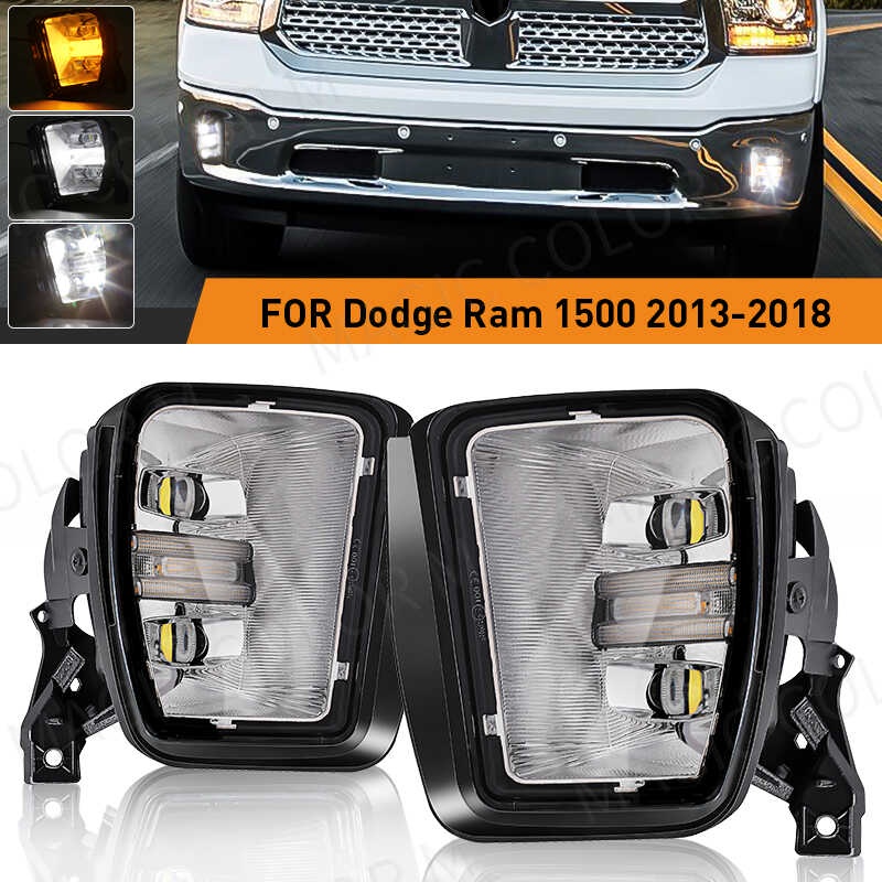 LED Fog Lamp Daytime Running Lights For Dodge Ram 1500 2013 2014 2015