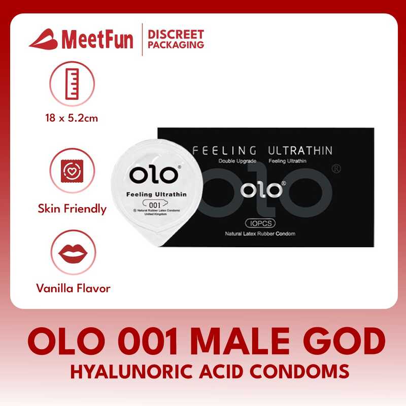 Meetfun OLO 001 Male God Hyaluronic Acid Condom For Men 0 01mm Ultra