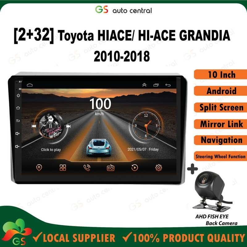 Inch Plug And Play Android Head Unit Toyota Hiace Hi Ace Grandia