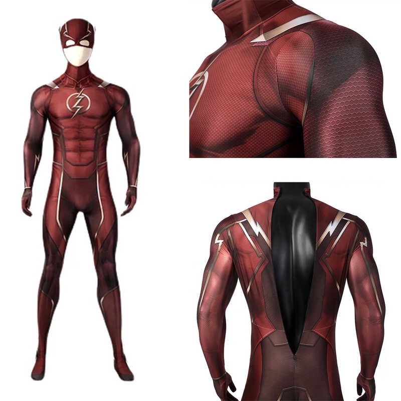 Zentaisuit Red Jumpsuit Red Flash Barry Allen Cosplay Costume