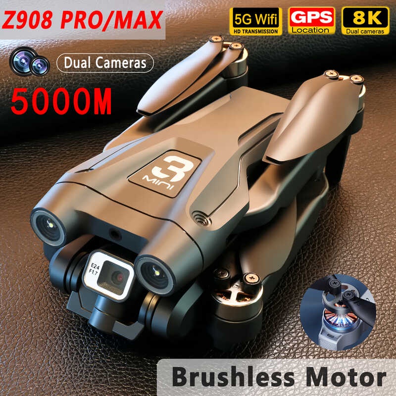 Drone Z908 Pro Max Obstacle Avoidance Brushless Motor 4K Dual Lens ESC