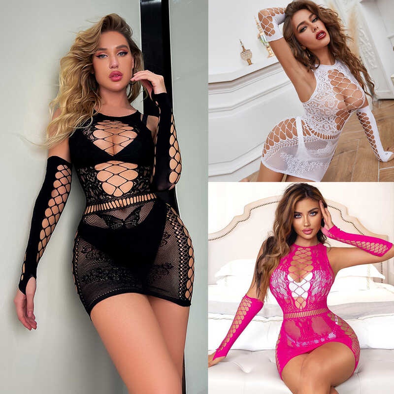 Sexy Lingerie Women Lace Erotic Baby Doll Bodysuit Fishnet Honeymoon