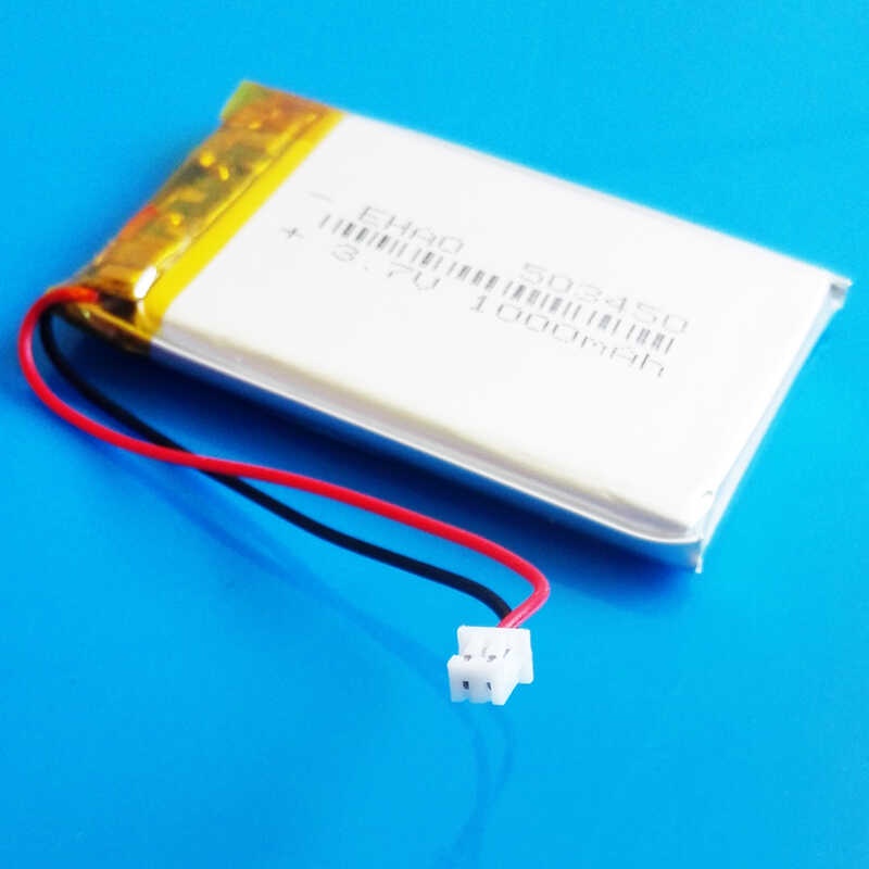 Jst Mm Pin V Mah Polymer Lithium Rechargeable Lipo Battery