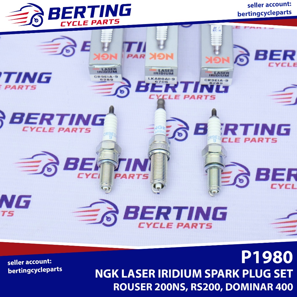 Pc Laser Iridium Spark Plug Set Ngk Rouser Ns Ns Rs Dominar