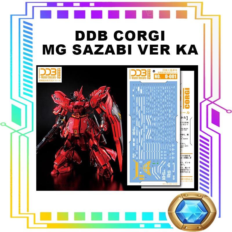 MG SAZABI VER KA WATERSLIDE DECAL FLUORESCENT DECAL Shopee Philippines