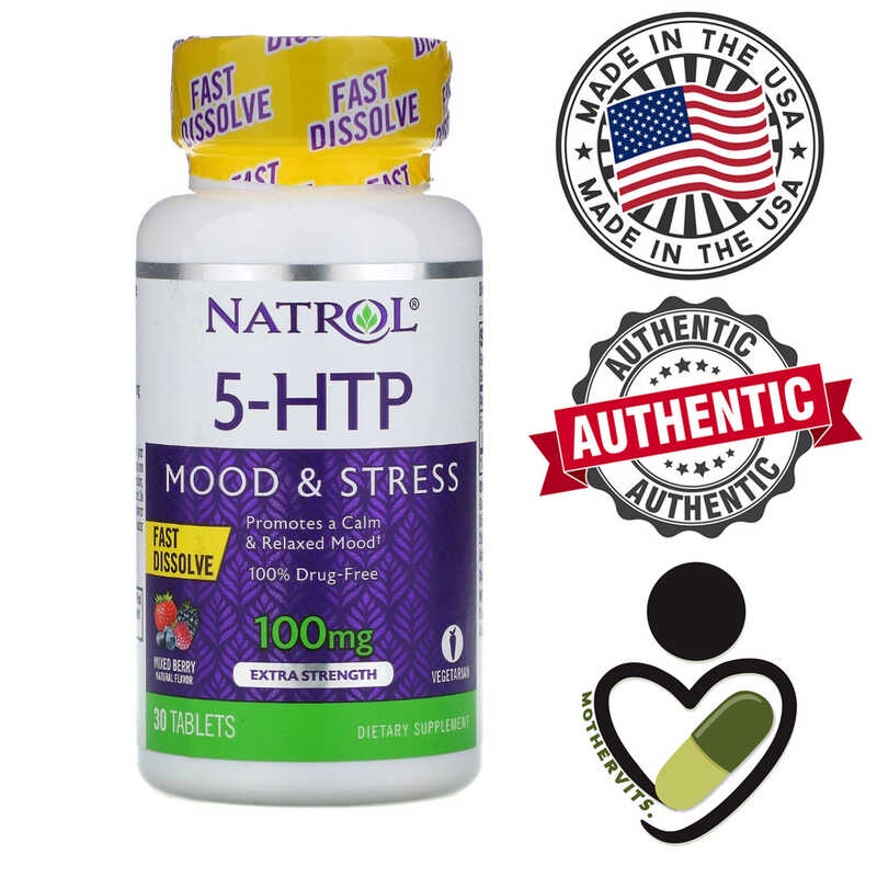 Natrol Htp Fast Dissoe Extra Strength Wild Berry Flavor Mg