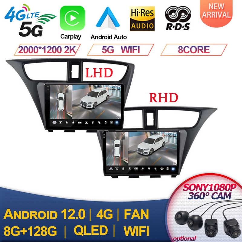 Para Sa Honda CIVIC Hatchback 2012 2017 Car Autoradio Android