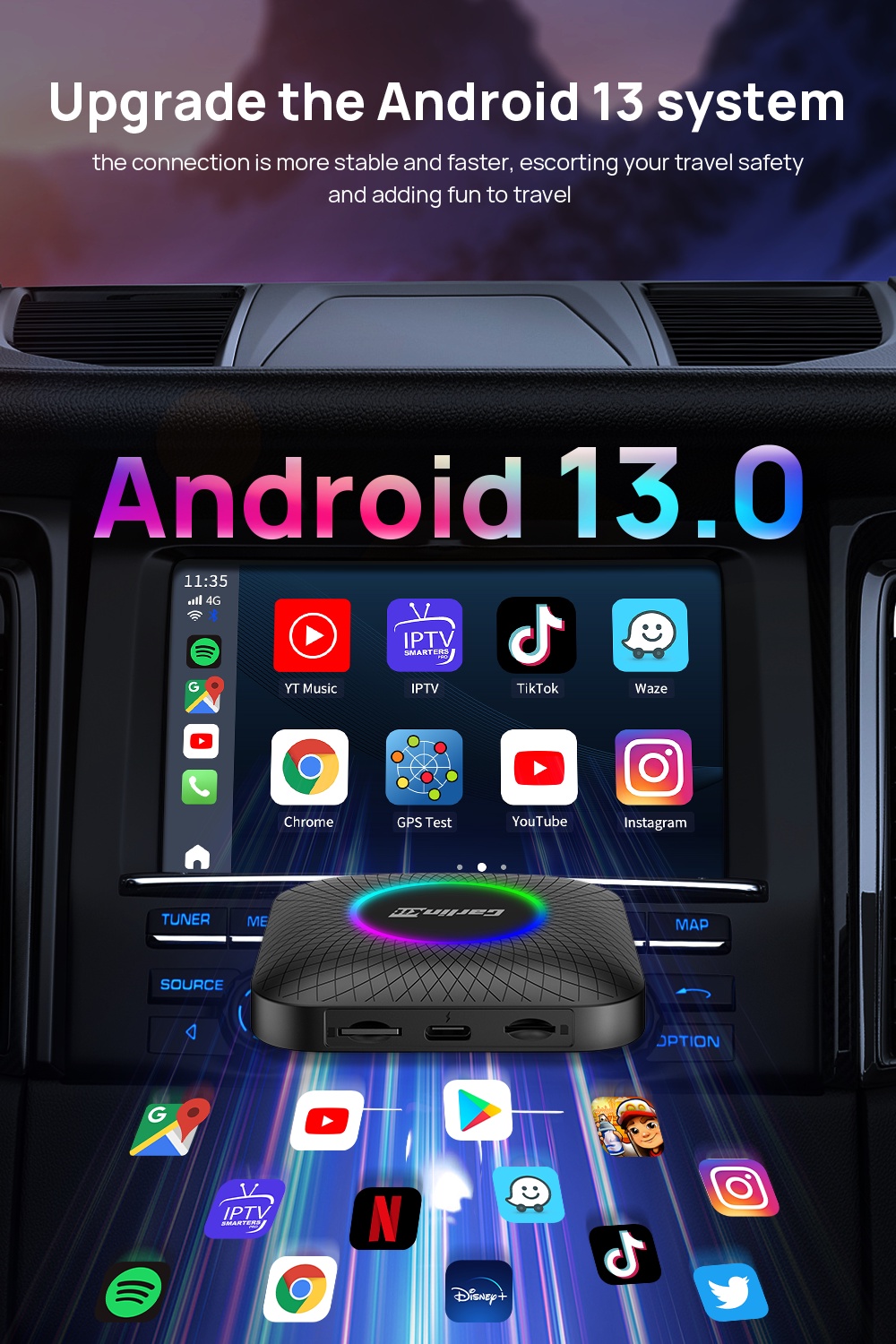 Carlinkit Carplay Ai Box Plus Android Gb Qcm Core