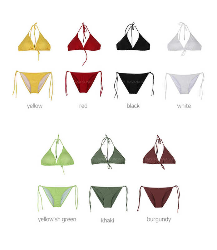 Three Point Special Bikini Small Chest Tie Colored Hot Spring