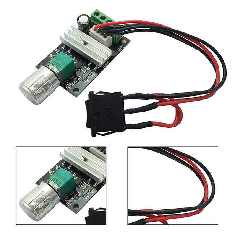 3A PWM DC 6V 12V 24V 28V Motor Speed Controller Adjustable Switch