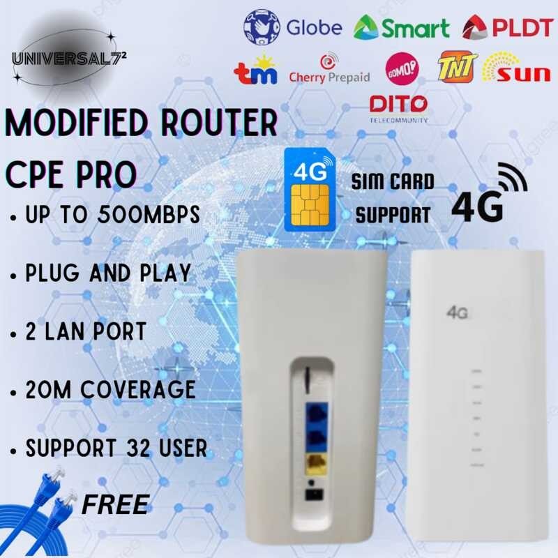 Wifi Router Sim Card Modem G Pro Cpe Original Lte Cat Up To Mbps