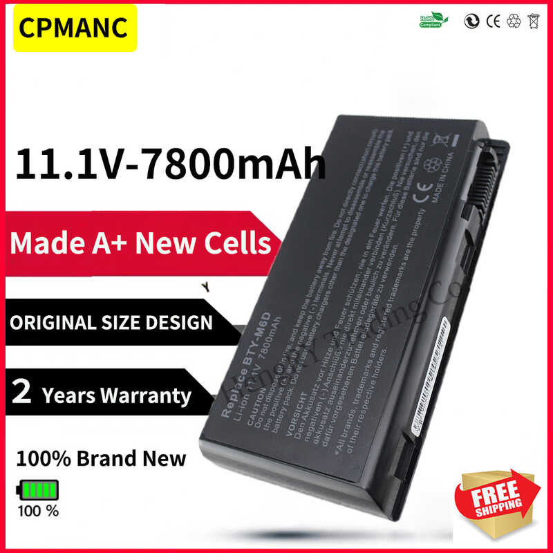 Cpmanc Mah Cells Laptop Battery For Msi Bty M D Gt H Gx