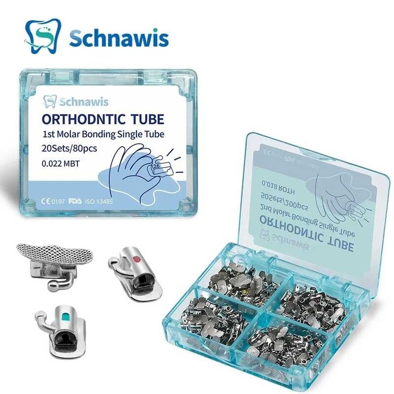 Schnawis 80Pcs 20Sets Dental Orthodontic Buccal Tubes 1St 2Nd Molar