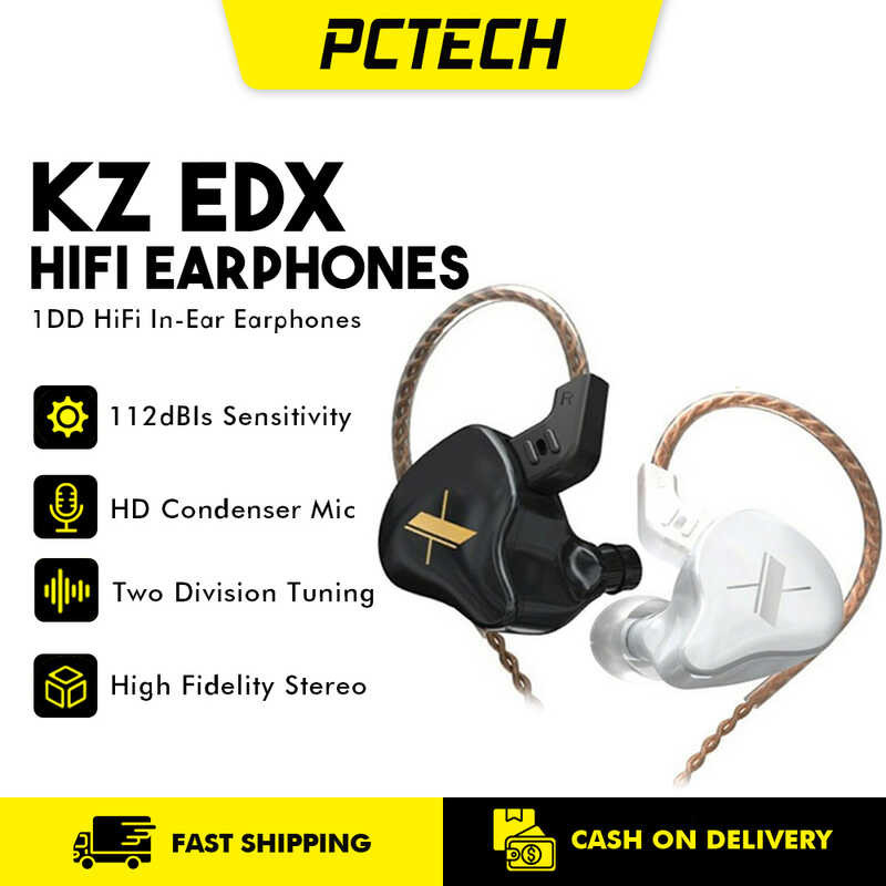 Kz Edx Pro Dd Hi Fi In Ear Earphones Sport Noise Cancelling Gaming