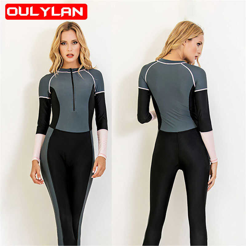 Oulylan Kababaihan Wetsuit Padded Quick Dry Spearfishing Bathing Suit