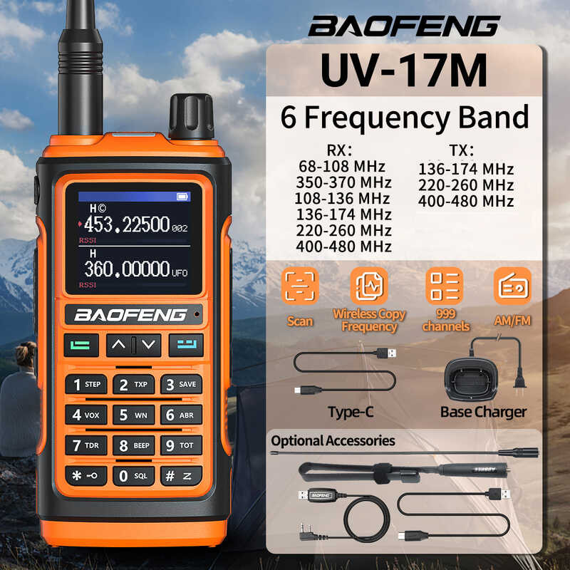 Baofeng Uv 17M Air Band Walkie Talkie Wireless Copy Frequency Long