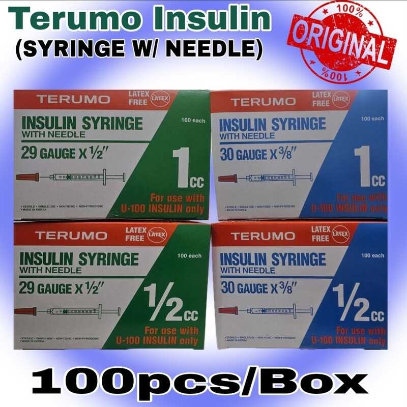 Terumo Insulin Syringe 1cc And 1 2cc G29 And G30 100pcs Box