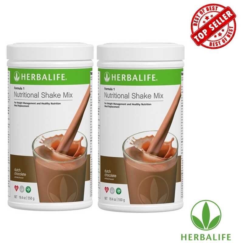 Herbalife F1 Nutritional Shake Mix 550g Canister Set Of 2 Dutch Choco