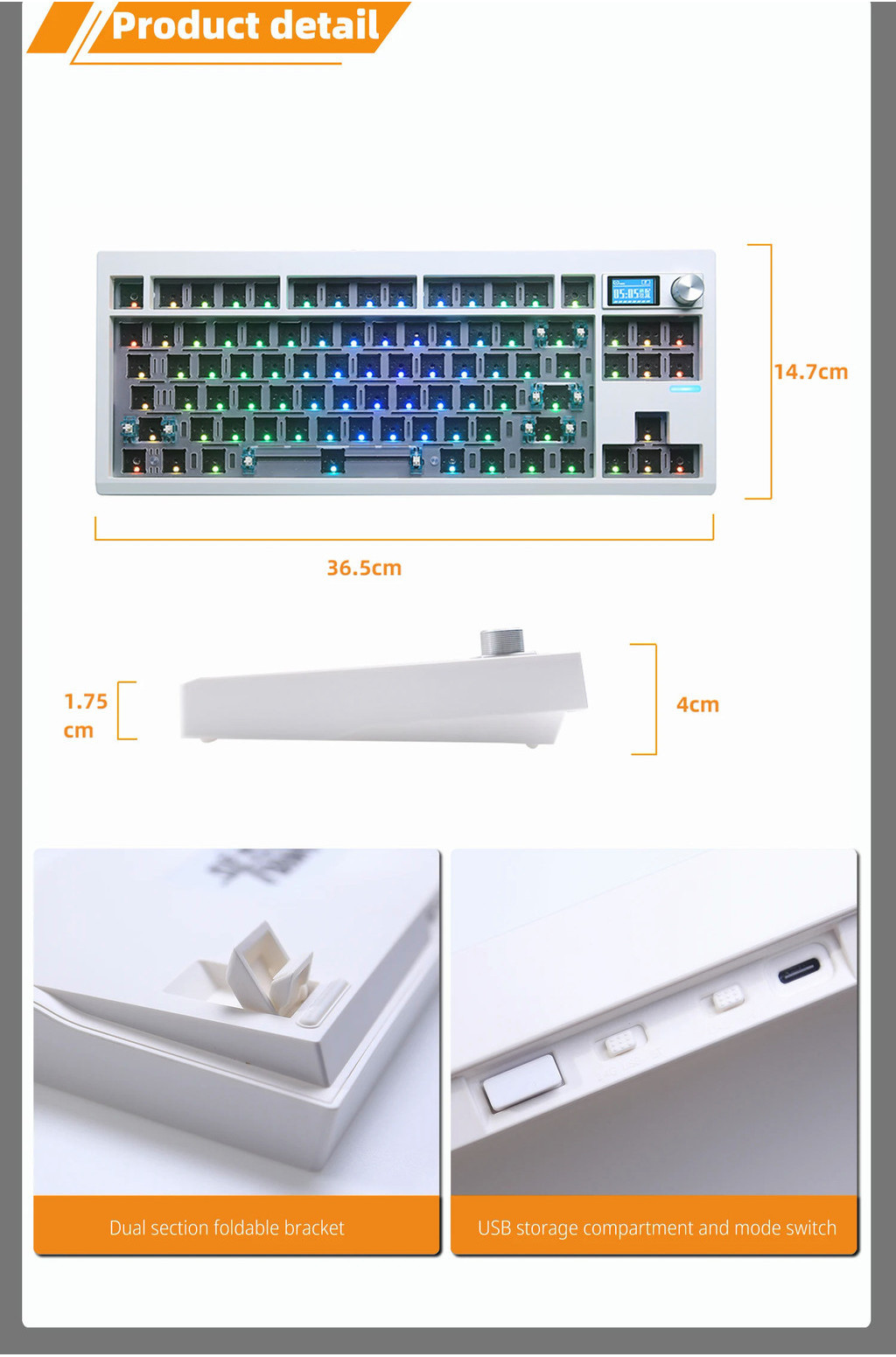 Zuoya Gmk87 Mechanical Keyboard Kit Hot Swappable Gaming Keyboard With