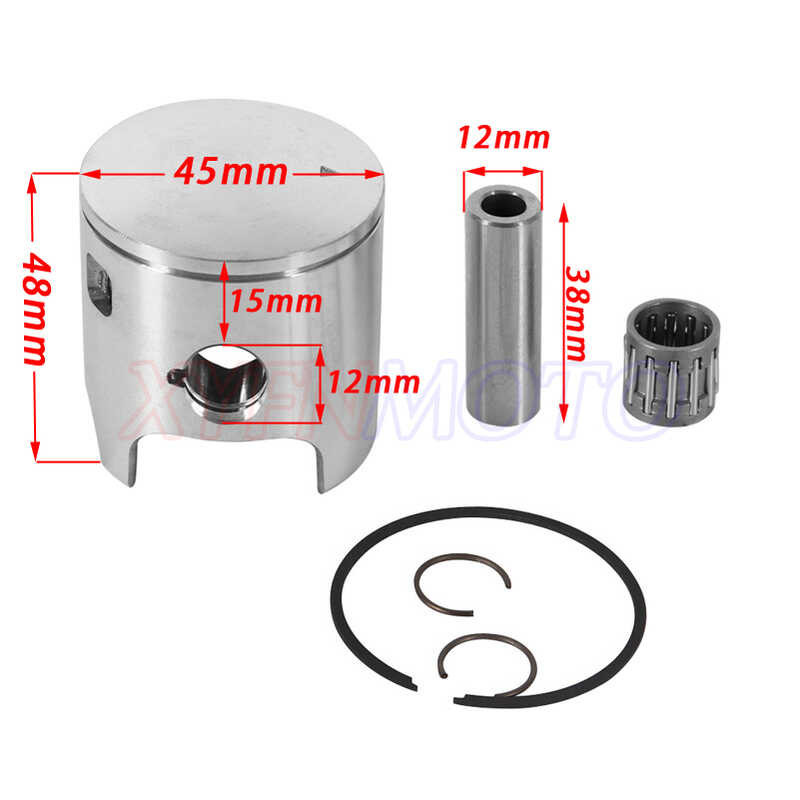 45mm 12mm Big Bore Piston Para Sa KTM 50CC Hanggang 65CC KTM 50 SX Pro