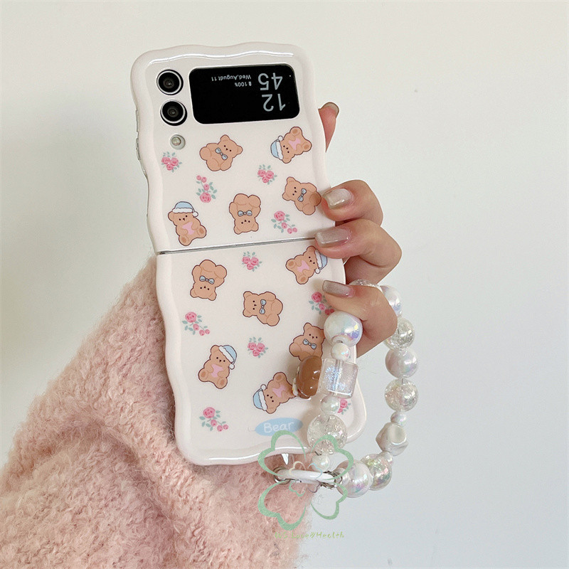 Cute Cartoon Painted Bracelet Soft Case Samsung Galaxy Z Flip Z Flip